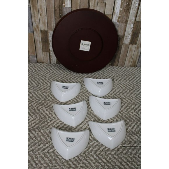 B. Smith 7 Piece Multipurpose Swirl Style Lazy Susan Serving Tray - Picture 4 of 6